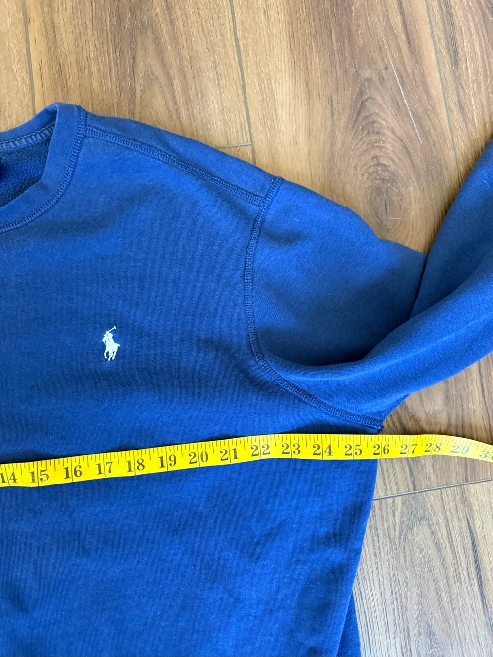 Vintage Polo Ralph Lauren Sweatshirt Mens XXL Blue Cotton Blue V 90s Y2K 2XL - Picture 3 of 8